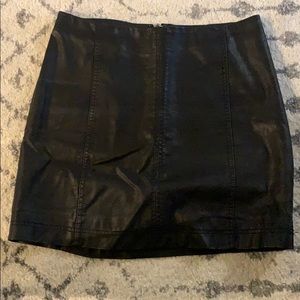 Free People Leather Skirt